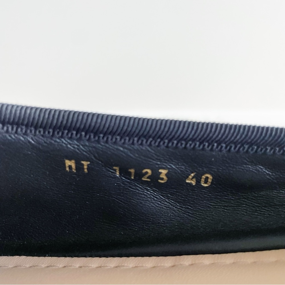 Christian Dior Ballet Flat Black Quilted Cannage Calfskin Pearl Bow size 40 - Picture 12 of 16